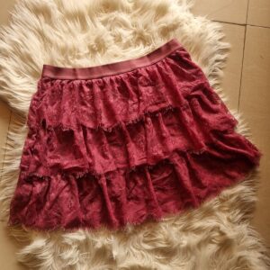lace layered frill party mini skirt – m–l