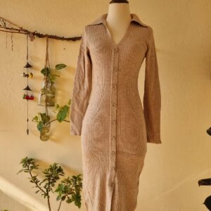 new look ribbed midi dress