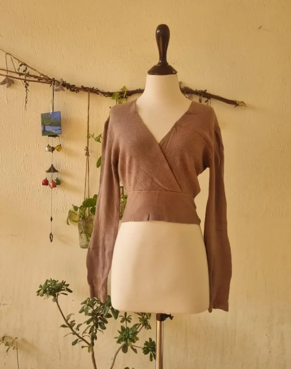 winter wrap knit top