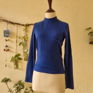 mock neck ribbed top