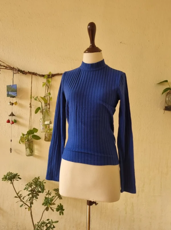 mock neck ribbed top