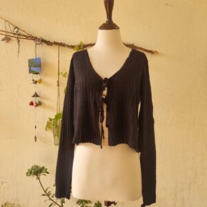 oversized tie top – tagged